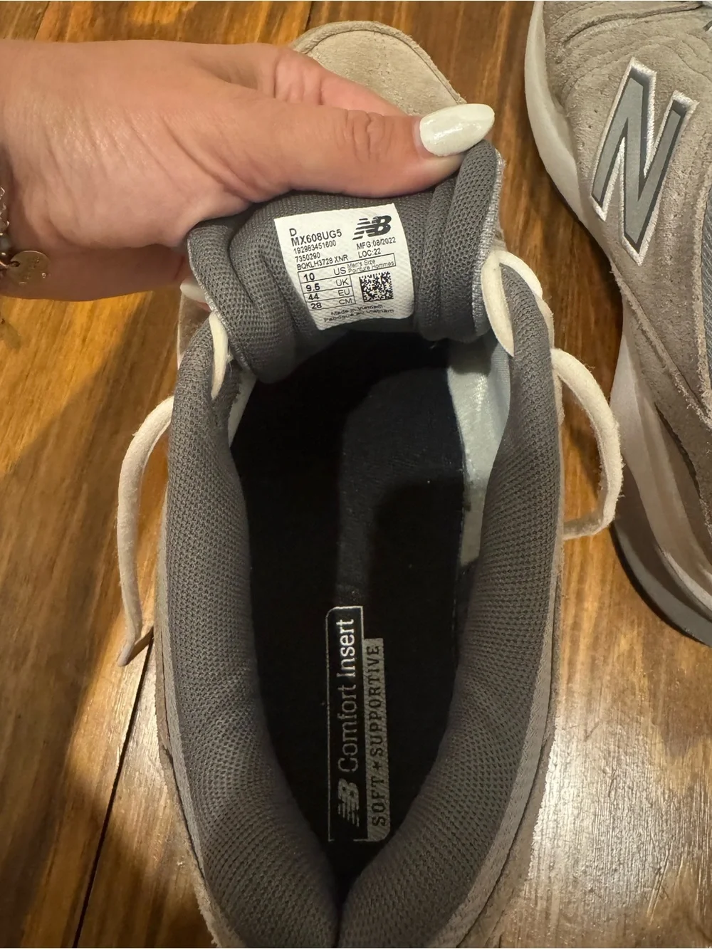 New Balance Men’s 608 Suede Lace-Up Sneakers in Taupe Gray